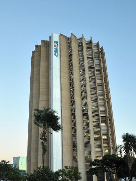 2.jun.2020 - Fachada do edifício-sede do banco Caixa Econômica Federal (CEF)