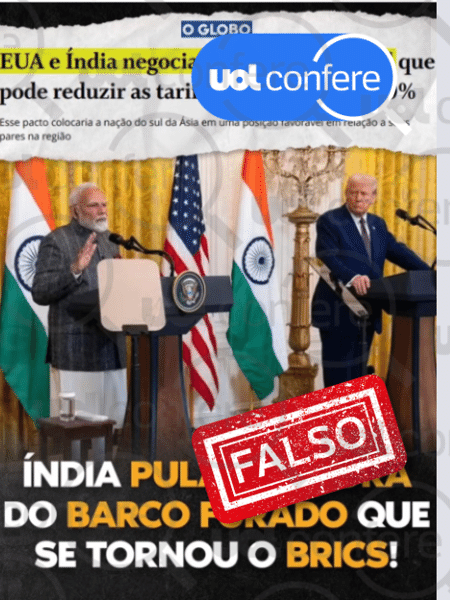 16.jul.2025 - Índia não anunciou saída do Brics; país presidirá bloco econômico em 2026
