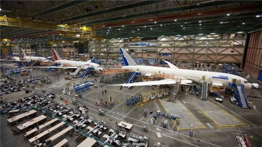 Fábrica produz as novas gerações de aviões da Boeing - Getty Images