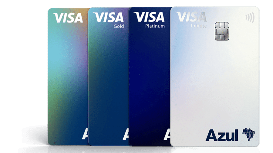 Cartões de crédito da Azul em parceria com o Itaú e a Visa  - Divulgação