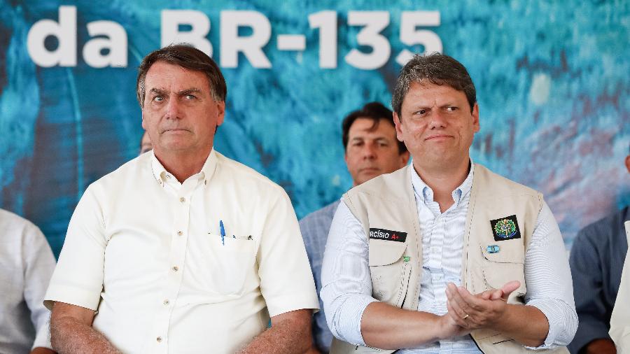 Bolsonaro e Tarcísio de Freitas - 21.jan.2021 - Alan Santos/PR