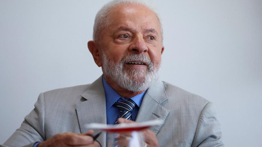 Presidente Lula durante reunião no Palácio do Planalto