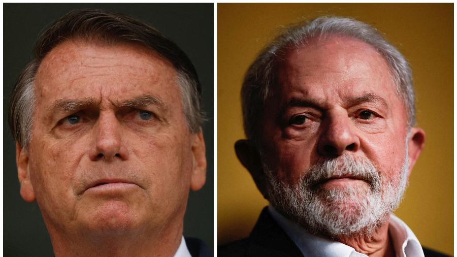 O ex-presidente Jair Bolsonaro (PL) e o presidente Lula (PT) - Fotos Adriano Machado/Reuters