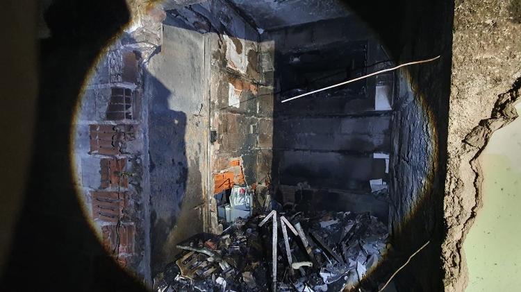 Danos em apartamento que explodiu e pegou fogo em Campinas; suspeita é que morador guardava munições