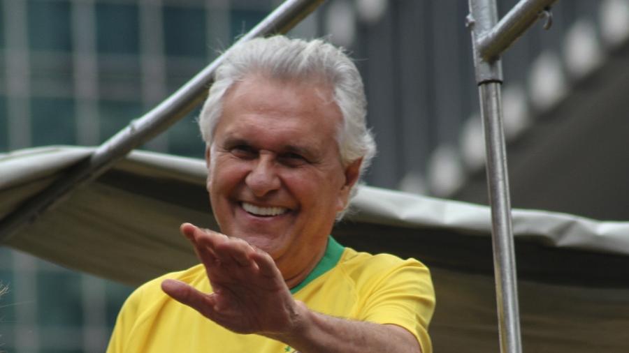 O governador de de Goiás, Ronaldo Caiado (União), durante ato pela anistia dos envolvidos nos atos golpistas do 8 de Janeiro O governador de de Goiás, Ronaldo Caiado (União), durante ato pela anistia dos envolvidos nos atos golpistas do 8 de Janeiro