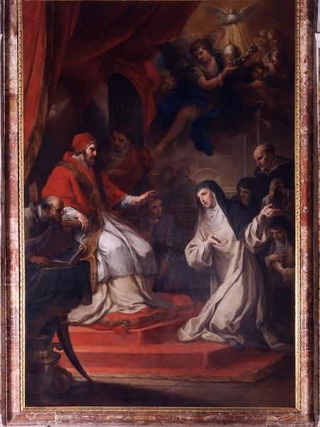 Santa Catarina de Siena pressionou o Papa Gregório XI a voltar para Roma e sair de Avignon, na França, onde os papas viveram entre 1309 e 1377, período conhecido como "Cativeiro de Avignon" Santa Catarina de Siena pressionou o Papa Gregório XI a voltar para Roma e sair de Avignon, na França, onde os papas viveram entre 1309 e 1377, período conhecido como "Cativeiro de Avignon"