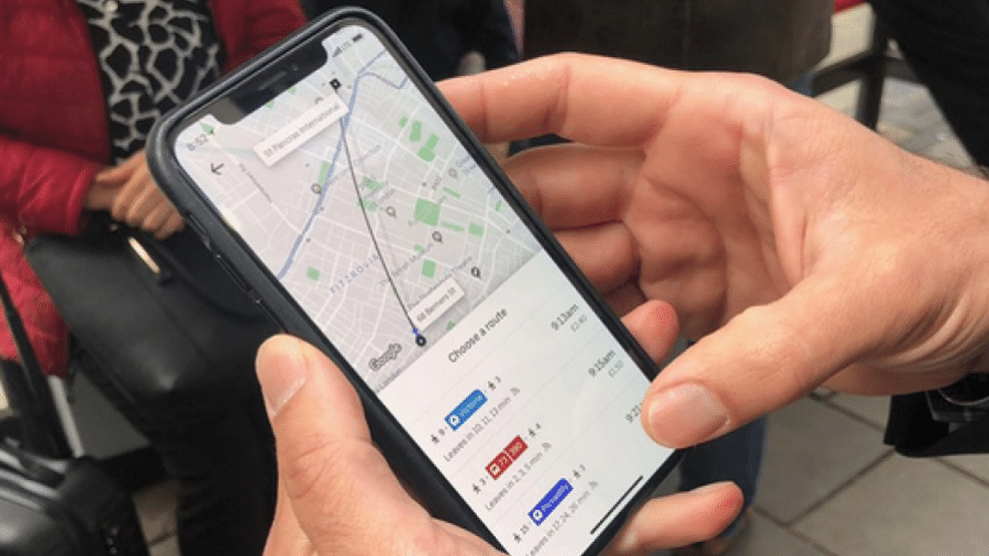 Uber mostra horários do transporte público em seu aplicativo para a cidade de Londres - Reprodução/Twitter/Dara Khosrowshahi