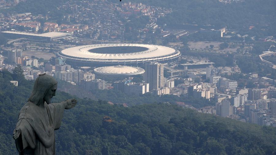 Imagem aérea do complexo do Maracanã, na zona norte do Rio de Janeiro. Carioca volta na quinta - RICARDO MORAES