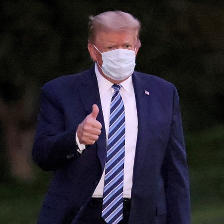 O presidente Donald Trump após deixar o Hospital Militar Walter Reed  - Win McNamee/Getty Images