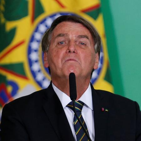 10.jun.2021 - O presidente Jair Bolsonaro (sem partido), durante evento no Palácio do Planalto - Adriano Machado/Reuters