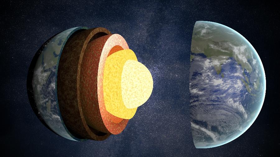 Estudo pode ajudar a entender o papel que o núcleo interno desempenha na manutenção do campo magnético da Terra e na velocidade de sua rotação -- e, portanto, na duração dos dias - Getty Images