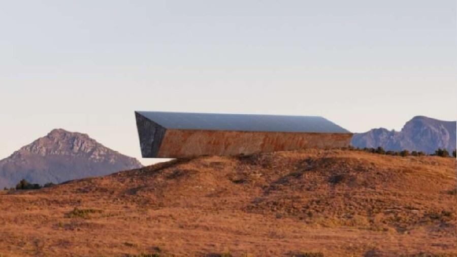Caixa metálica estará localizada no meio do deserto da Tasmânia, na Austrália - Reprodução/Earth"s Black Box