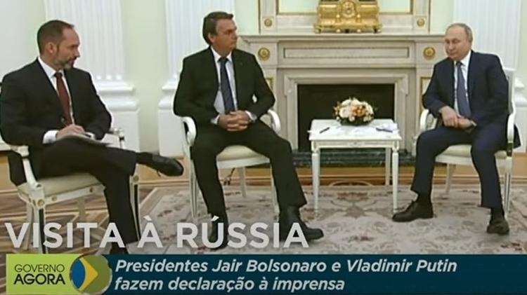 Somos solidários à Rússia”, diz Bolsonaro a Putin