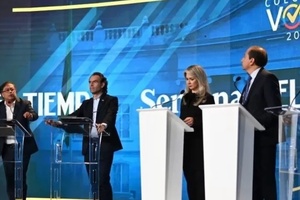 Debate between presidential candidates in Colombia - YURI CORTEZ/AFP WITH GETTY IMAGES - YURI CORTEZ/AFP WITH GETTY IMAGES