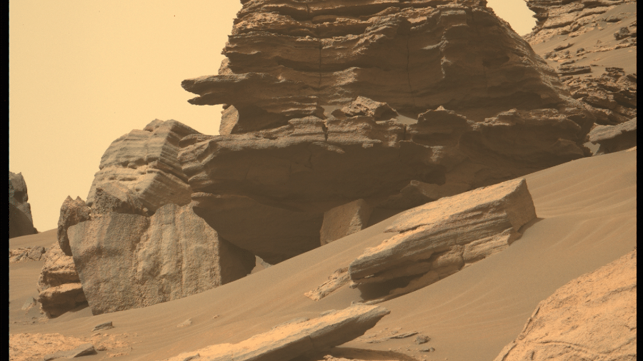 Amostras de rochas coletadas pelo rover Perseverance em Marte contém bioassinaturas que podem representar vida microbiana passada - NASA/JPL-Caltech/ASU