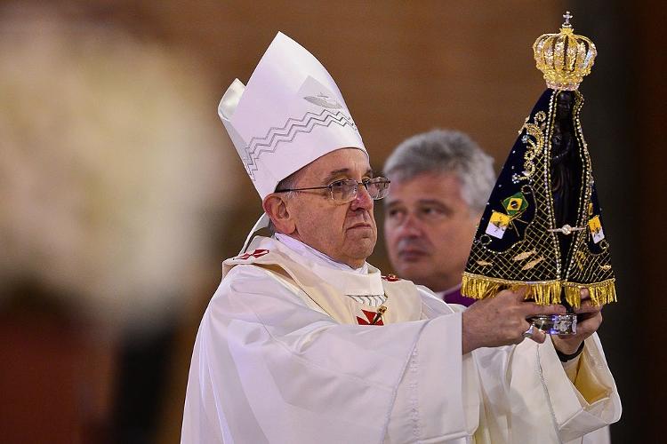 24.jul.2013 - O papa Francisco celebrou missa na Basílica do Santuário Nacional de Nossa Senhora Aparecida 24.jul.2013 - O papa Francisco celebrou missa na Basílica do Santuário Nacional de Nossa Senhora Aparecida