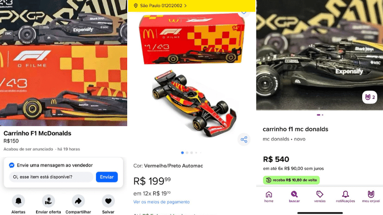 Carrinho estão sendo revendidos em plataformas online Carrinho estão sendo revendidos em plataformas online