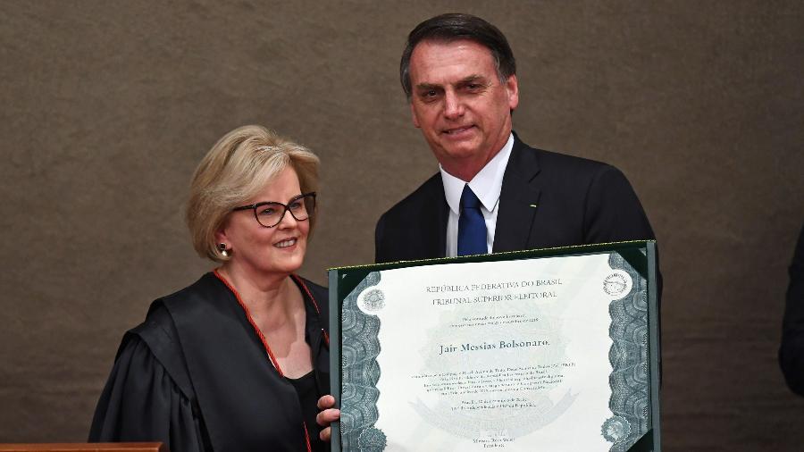 10.dez.2018 - O presidente eleito Jair Bolsonaro (PSL) na cerimônia no TSE ontem - Evaristo Sa/AFP