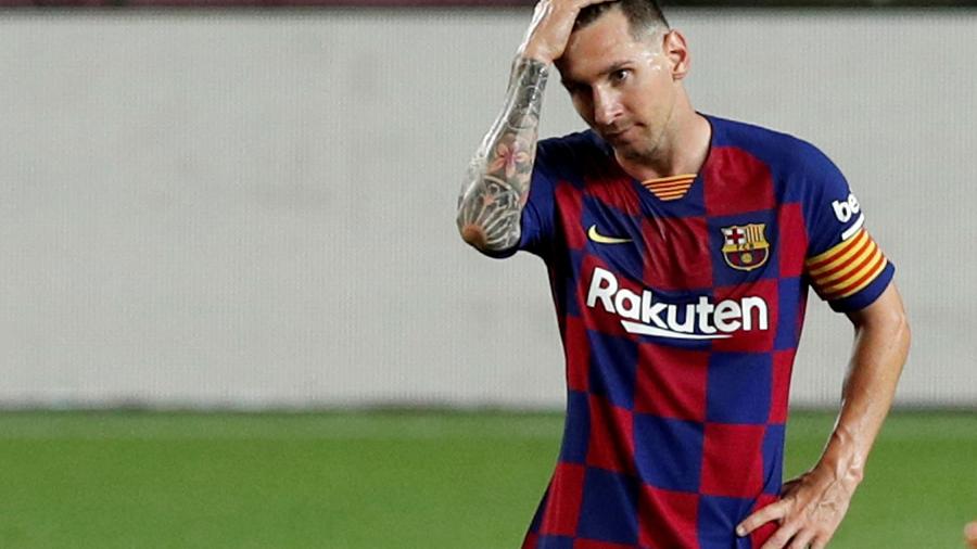 Lionel Messi em partida entre Barcelona e Atlético de Madri - Albert Gea
