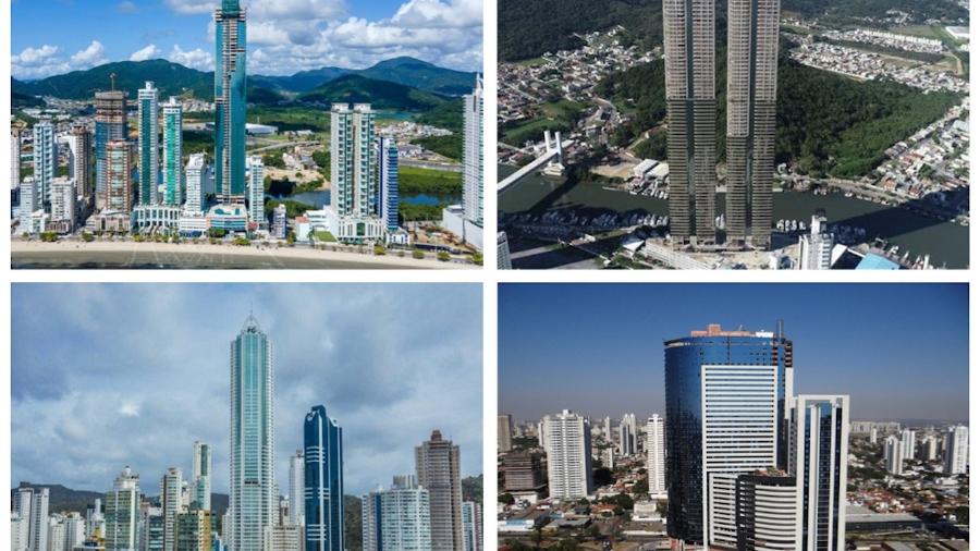 Seis dos 10 prédios mais altos do Brasil estão localizados em Balneário Camboriú (SC) - Reprodução/Wikipedia/Divulgação