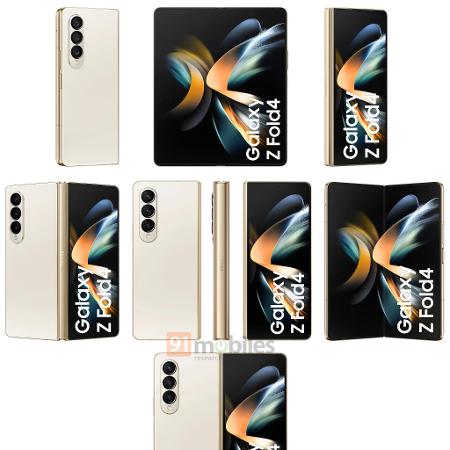 Suposto visual do Samsung Galaxy Z Fold 4 - Evan Blass/91 Mobiles - Evan Blass/91 Mobiles