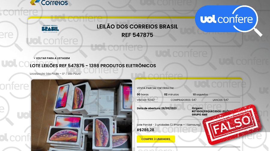 Sites fraudulentos usam logotipo e até CNPJ dos Correios para anunciar falso leilão