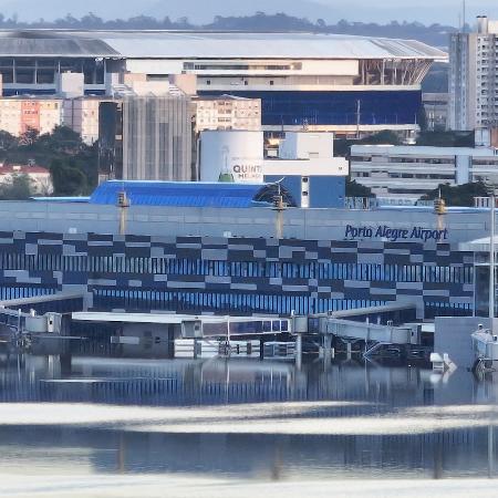 Vista do Aeroporto Internacional Salgado Filho, em Porto Alegre, ainda afetado pela chuva - Miguel Noronha - 08.mai.2024/Estadão Conteúdo