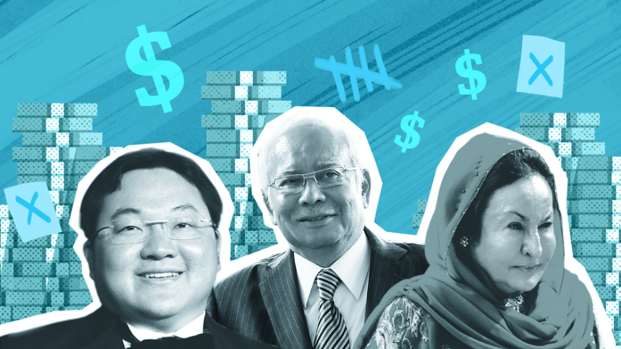 Jho Low, Najib Razak e Rosmah Mansor - Davies Surya e Arvin Supriyadi/BBC/Getty