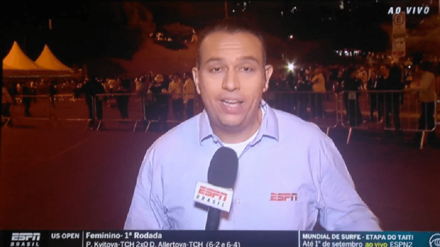 O repórter Eduardo de Meneses, da ESPN Brasil - Reprodução