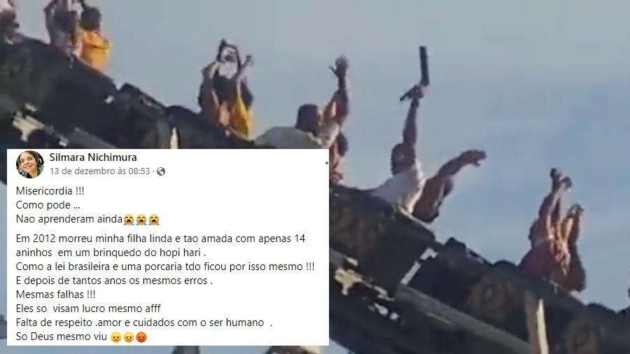 Mãe de adolescente criticou parque nas redes sociais - Reprodução/Facebook