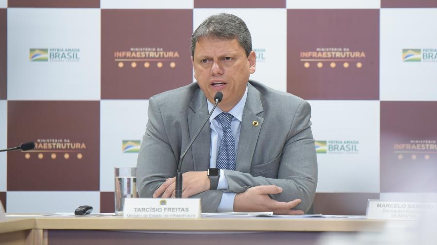 O ministro da Infraestrutura, Tarcísio de Freitas, - Por Alberto Alerigi Jr.