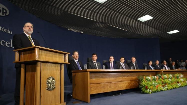 Aras discursou na cerimônia realizada hoje em Brasília - Antônio Augusto/Secom/PGR