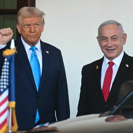 Trump e Netanyahu na Casa Branca Trump e Netanyahu na Casa Branca