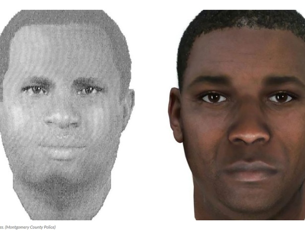 Imagem feita por computador a partir de DNA mostra retrato de estuprador - Montgomery County Police Department/AFP