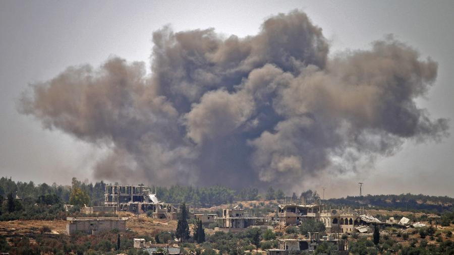 Ataques aéreos dos EUA na fronteira Iraque-Síria foram autorizados pelo presidente Joe Biden - Mohamad Abazeed/AFP
