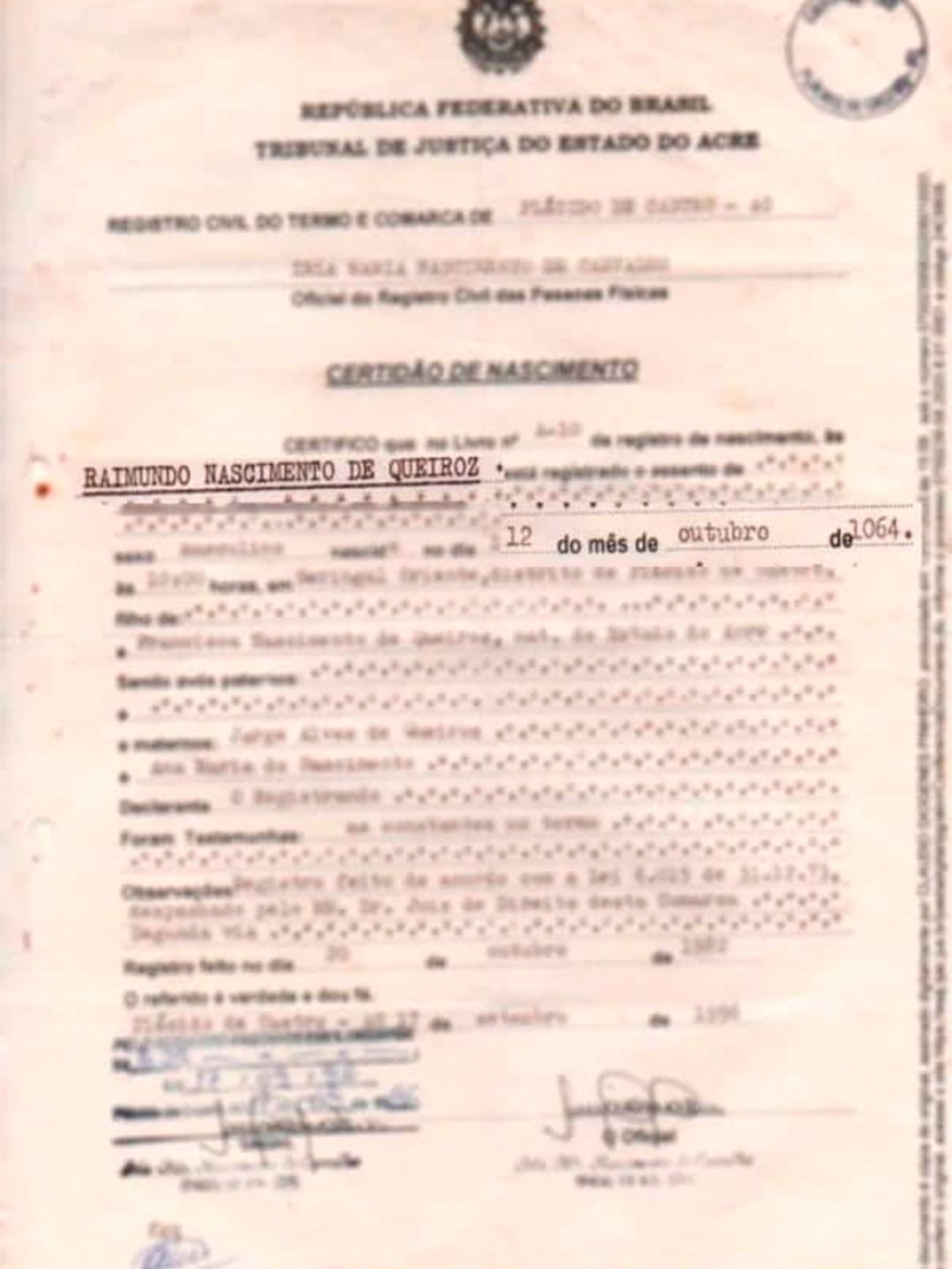 AC: Homem descobre que tem 955 anos em certidão de nascimento - 24072020  - UOL Notícias