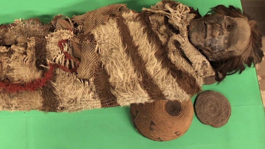 Uma das múmias de 2.000 anos encontradas em San Juan, na Argentina - Universidad Nacional de San Juan