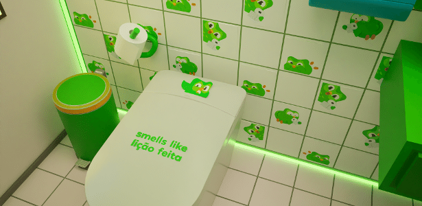 'Lição Privada': Duolingo brinca com tempo livre das pessoas no banheiro