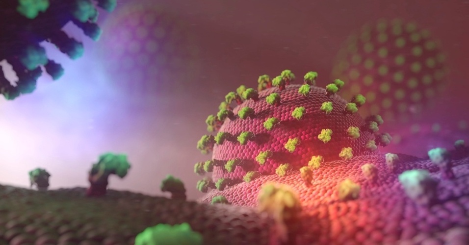 07.jun.2013 - O estúdio de animação XVIVO, de Connecticut (EUA), transformou os mecanismos do corpo humano em uma animação 3D cujo objetivo é ajudar estudantes e cientistas a encontrar novas formas de compreender o corpo humano. Na imagem, uma saliência irregular na membrana de plasma de uma célula
