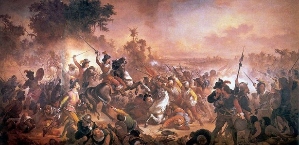 Obra "Batalha dos Guararapes" (1879), do pintor brasileiro Victor Meirelles de Lima - Reprodução