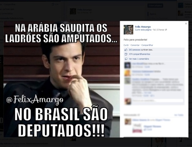 Redes sociais fazem Félix de ''Amor à Vida'' aderir (ironicamente) a protestos no Brasil