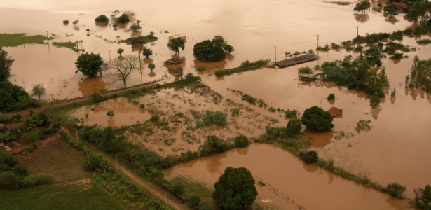Área rural de Mirador é inundada após chuvas no Paraná - Divulgação