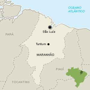 Tuntum está a 365 km de São Luís - Arte UOL