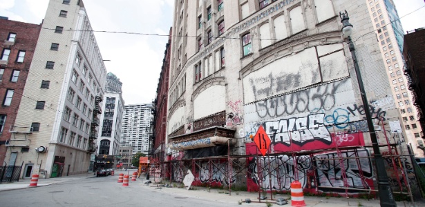 A cidade de Detroit declarou falência, em 2013, com dívidas de US$ 18 bilhões - Bill Pugliano/Getty Images/AFP