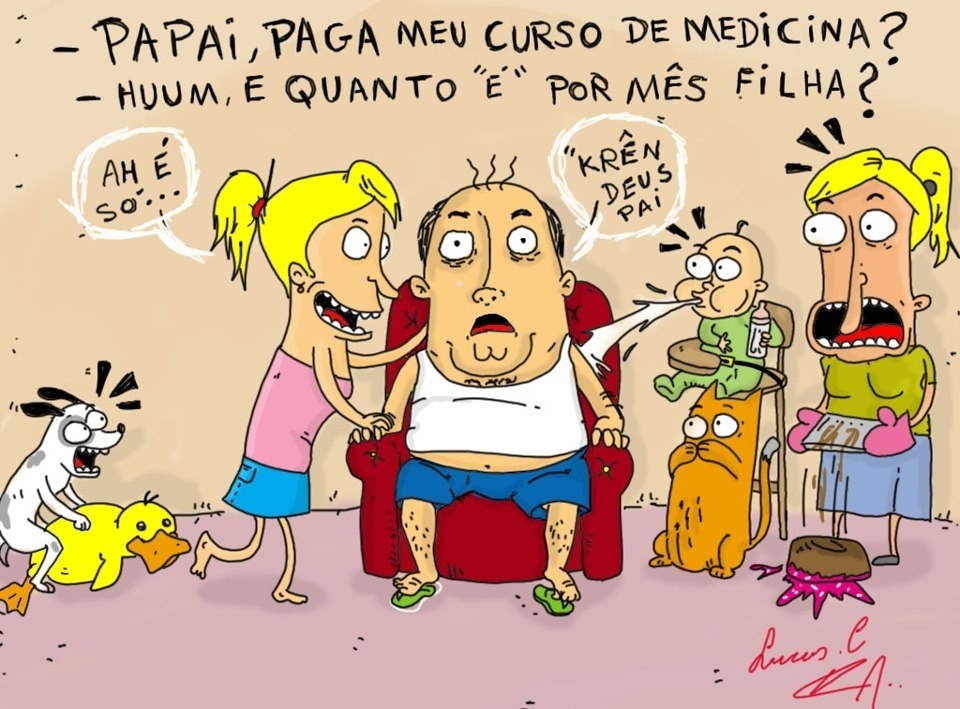 Estudante usa charges para compartilhar os dramas de um universitário - Lucas Carvalho/Reprodução Facebook