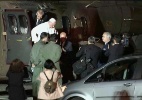 Papa Francisco chega de helicóptero ao Aeroporto do Galeão, no Rio de Janeiro, de onde embarcará para Roma, na Itália, neste domingo (28) - Reprodução