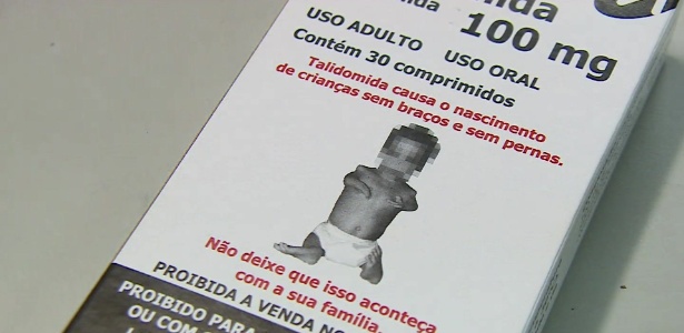 Caixa do remédio talidomida traz imagem de bebê nascido com deficiência como alerta - BBC