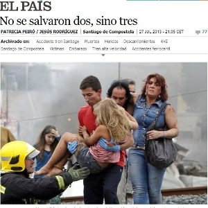 Reprodução do site do jornal "El País" com Marisol Echeberría (direita), que descobriu estar grávida após ser levada ao hospital