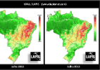 Mapas de satélite mostram recuo da seca após chuvas no Nordeste - Divulgação/Ufal