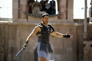 Russel Crowe no incônico papel de Maximus, general romano no filme "Gladiador" - Reuters